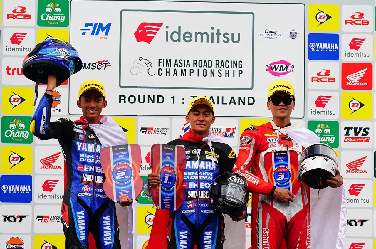 Herjun Dan Adenanta Naik Podium Pada Balapan Pertama ARRC 2024 Di Thailand
