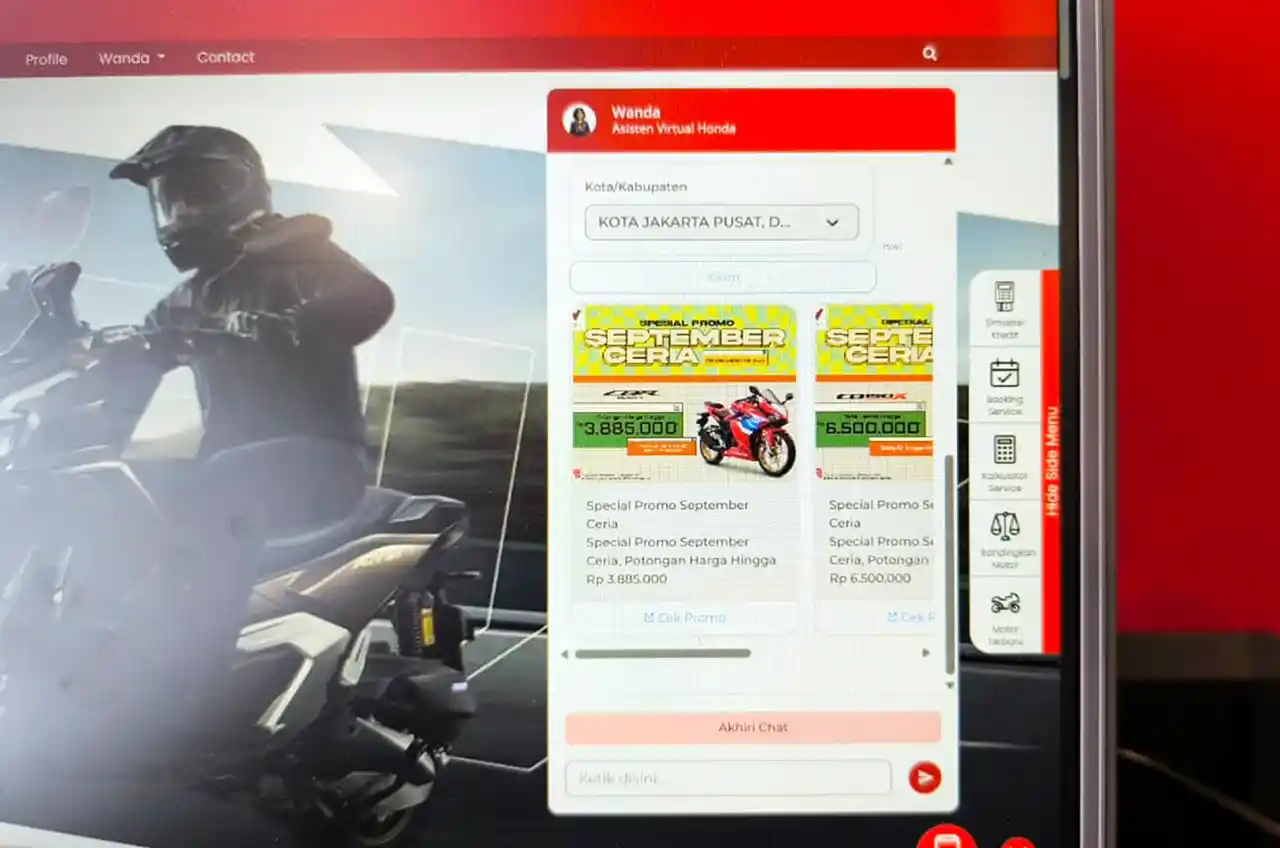 Asisten Virtual Cerdas Wanda AI Mampu Berikan Solusi Semua Kebutuhan Sepeda Motor Honda