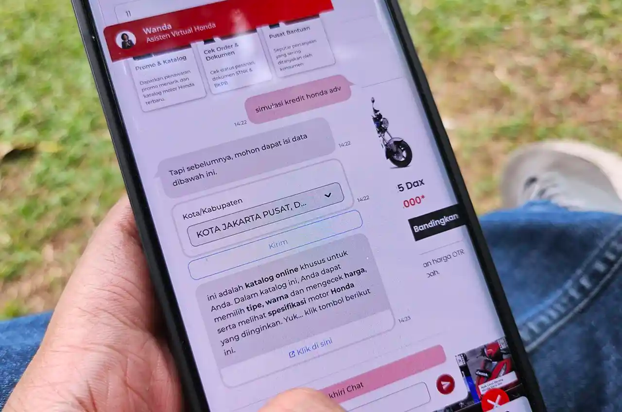 Fitur Simulasi Kredit Melalui Asisten Virtual WANDA Mudahkan Perencanaan Pembelian Motor Honda
