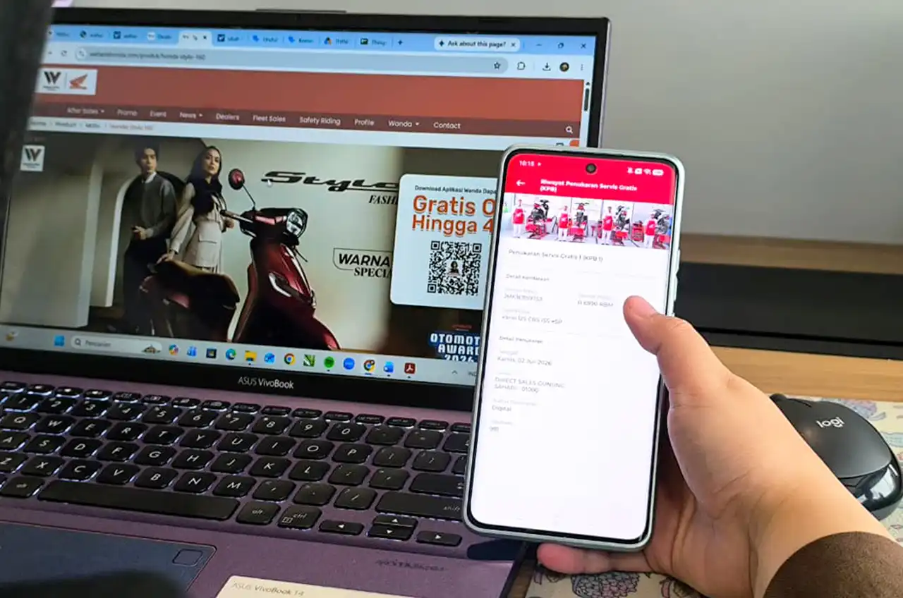 KPB Digital Di Aplikasi Wanda, Cara Praktis Menjaga Hak Servis Gratis Motor Honda