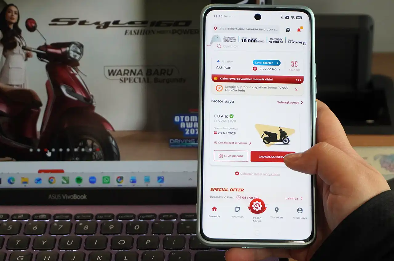 Weekend Untuk Keluarga, Booking Servis Motor Honda Bisa Dilakukan Sebelumnya Lewat WANDA
