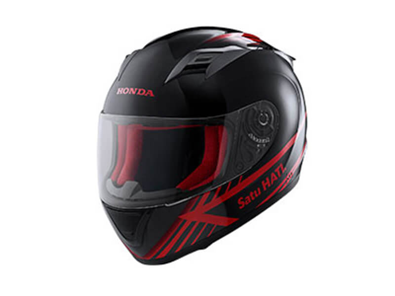 Honda Black Red Helmet (Full Face)