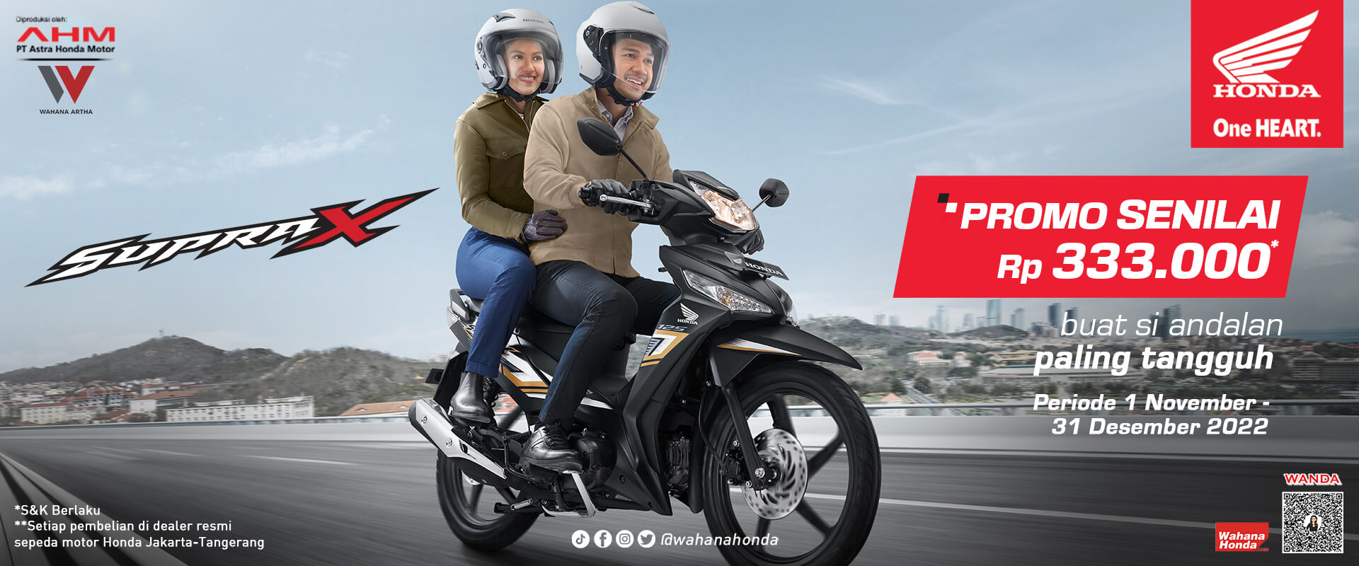 Promo Honda Supra X 125 Periode November - Desember 2022
